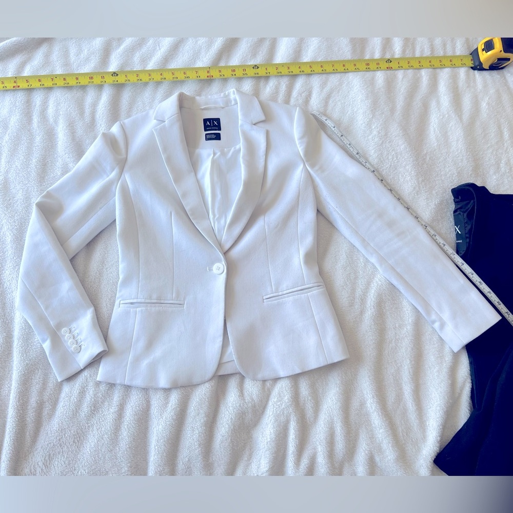 Armani exchange white blazer